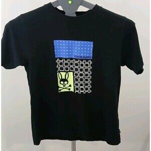 Psycho‎ Bunny Kids Black T-shirt Size LARGE 14/16